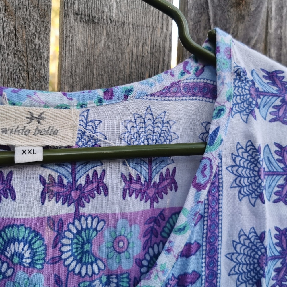 Wilde Bella Blue and Purple Floral Maxi Dress - Picture 5 of 5